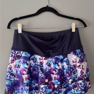 Fila Women's Blue and Purple Floral Skater Skort